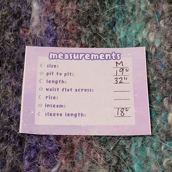 Fuzzy Knit Cardigan Size M Longline Sweater Striped Toggles Einstein Coat Jacket - Picture 2 of 8